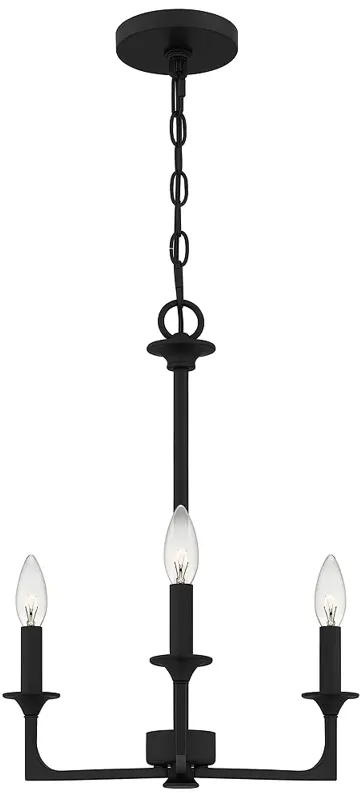 Prescott 3-Light Matte Black Chandelier