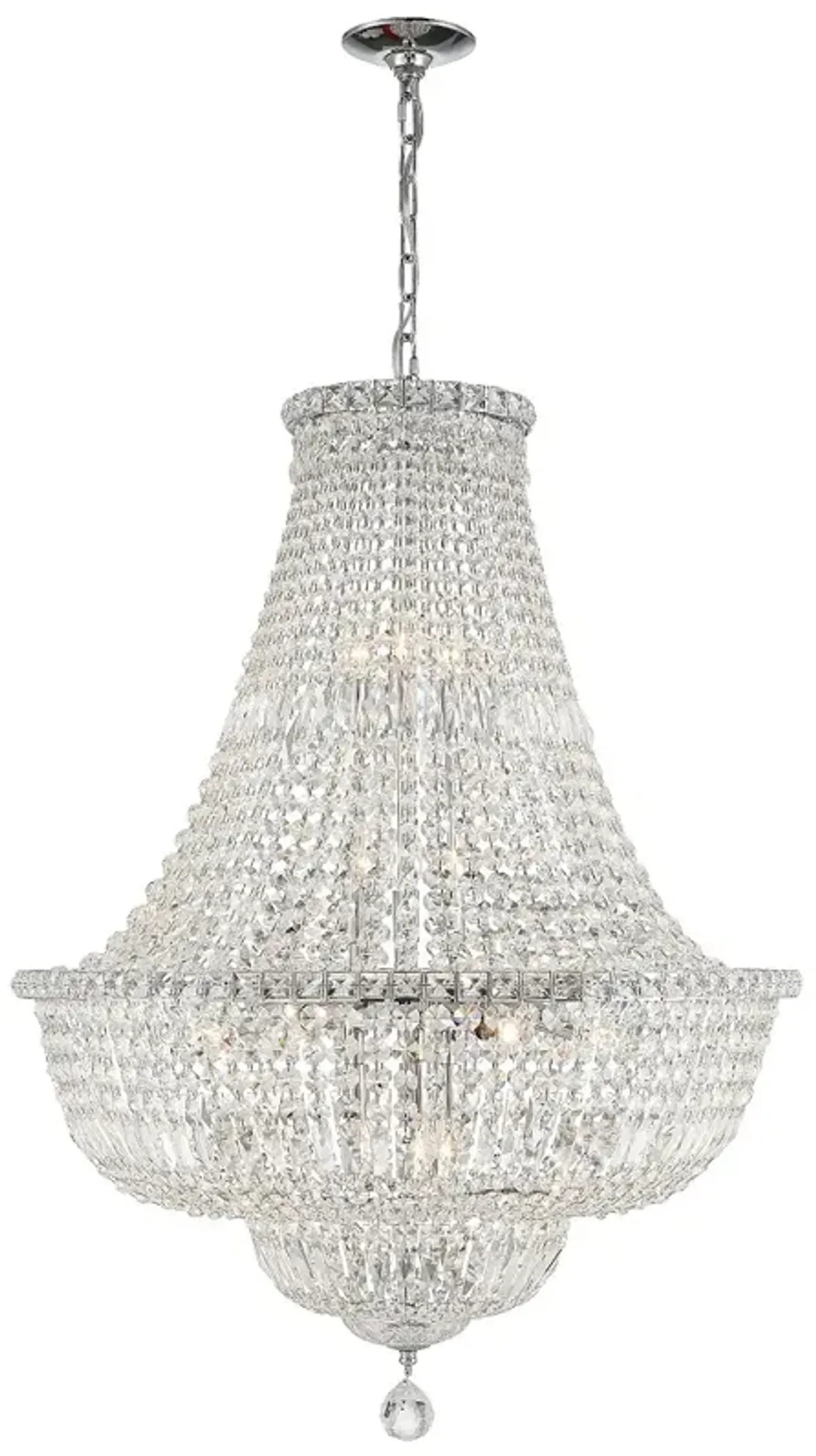Crystorama Roslyn 28" Wide Polished Chrome Chandelier
