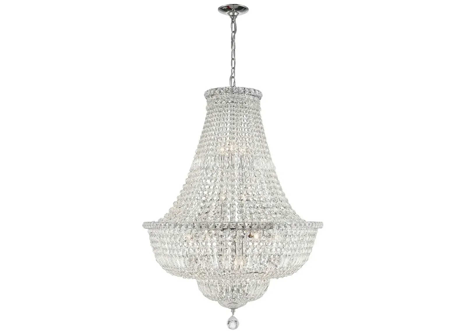 Roslyn 15 Light Polished Chrome Chandelier