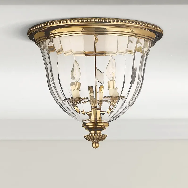 Hinkley Cambridge 14 1/2" Wide Traditional Brass Ceiling Light