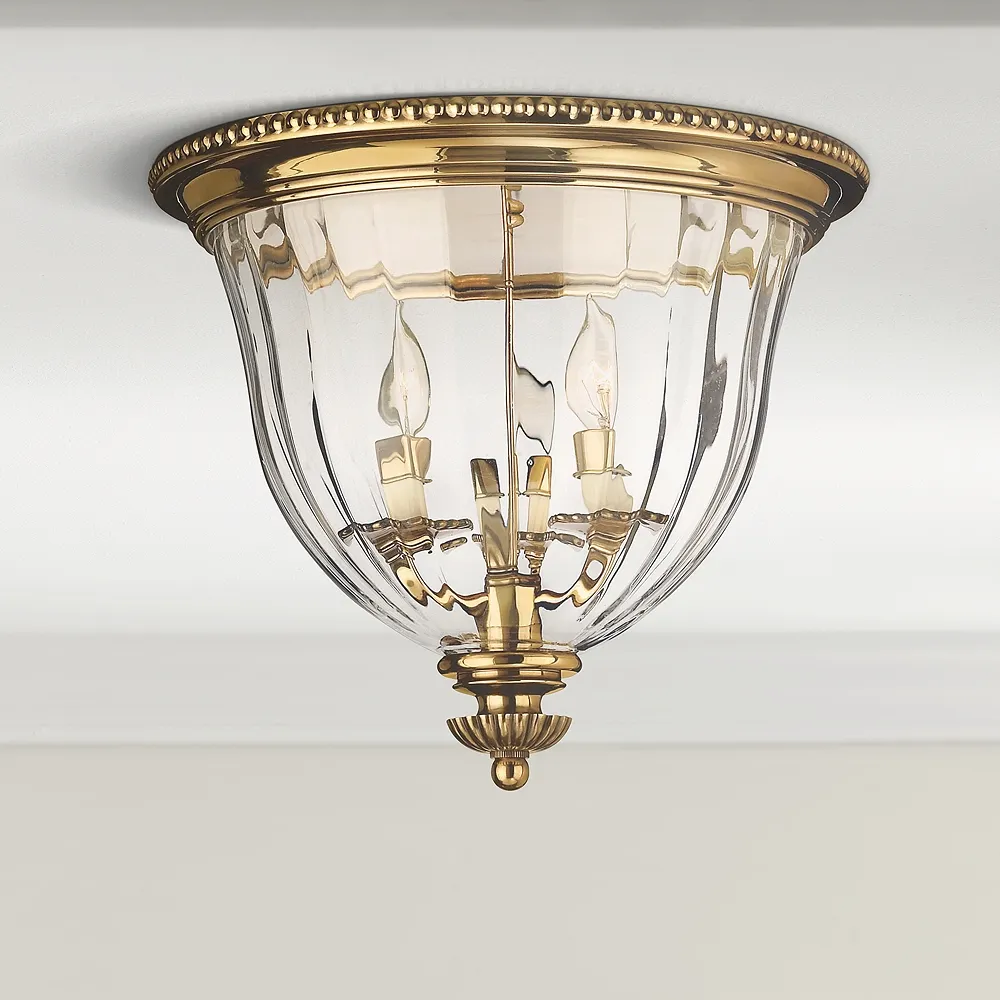 Hinkley Cambridge 14 1/2" Wide Traditional Brass Ceiling Light