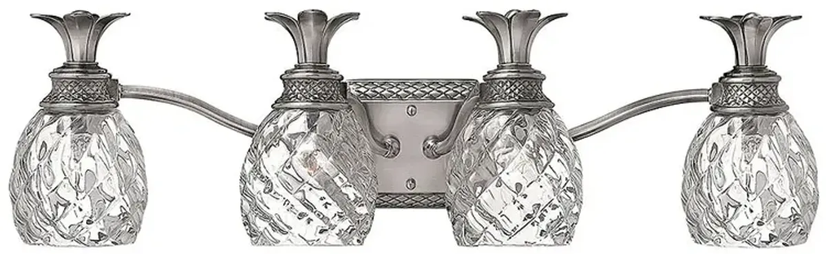 Bath Plantation-Four Light Vanity-Polished Antique Nickel