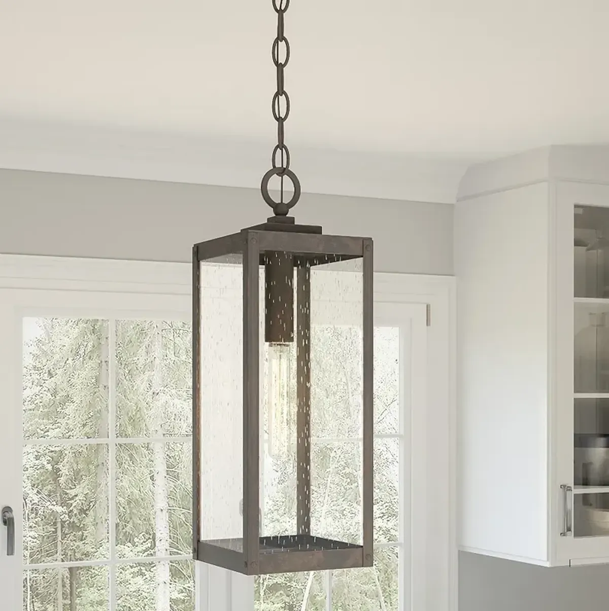Quoizel Westover 7" Wide Industrial Bronze Mini Pendant