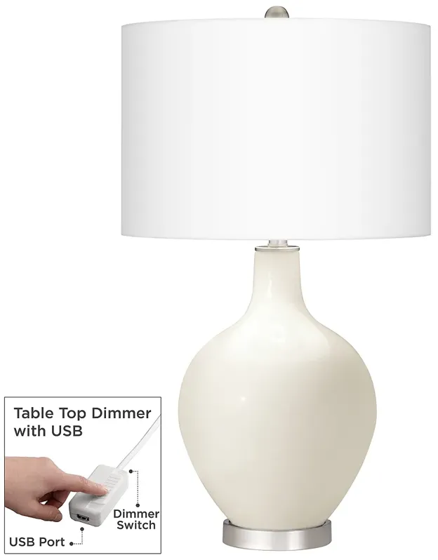 West Highland White Ovo Table Lamp With Dimmer