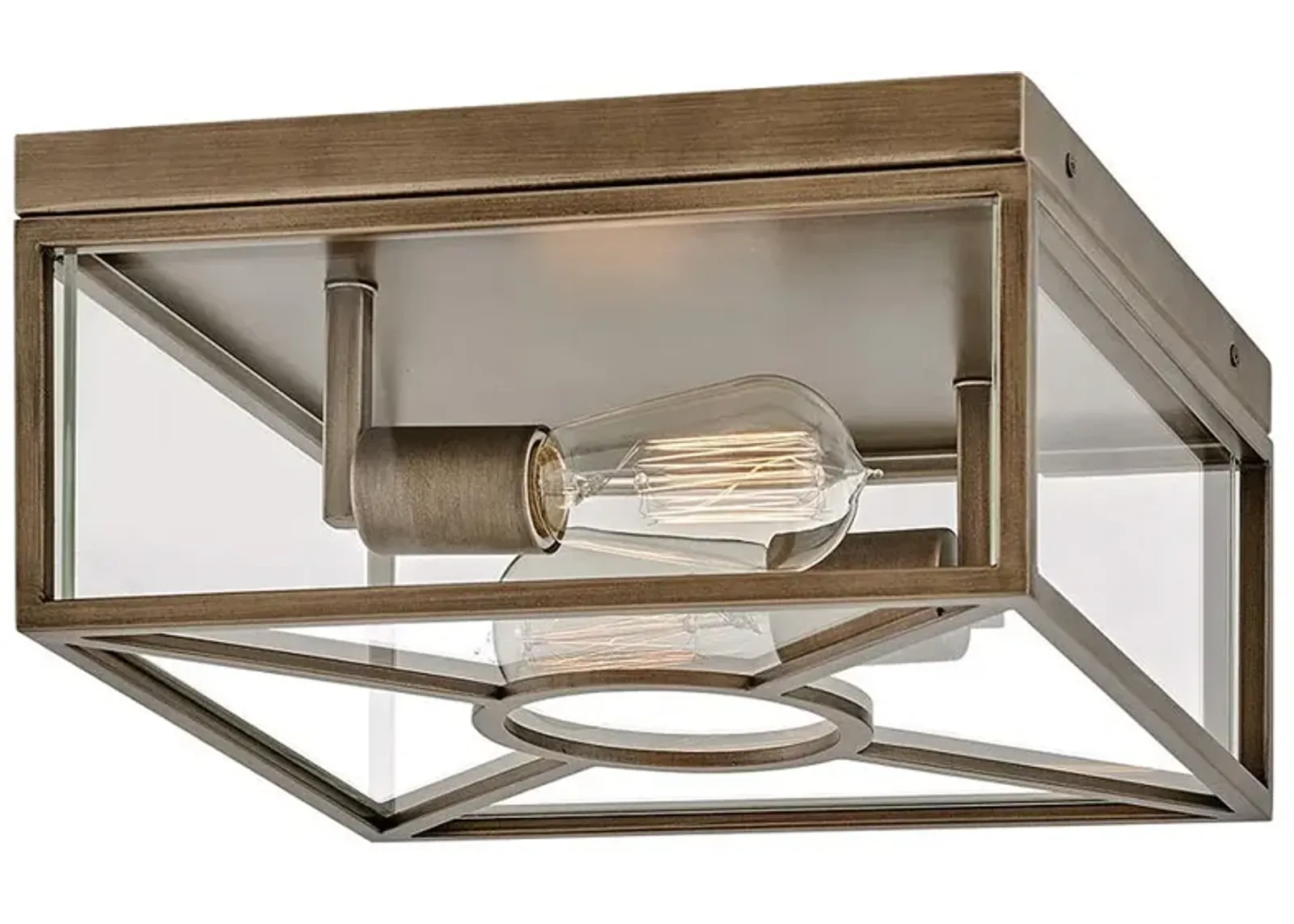 Brixton 12" Wide Burnished Bronze Outdoor Ceiling Light