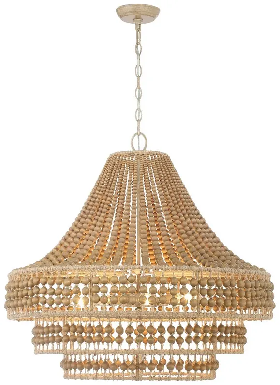 Silas 8 Light Burnished Silver Chandelier