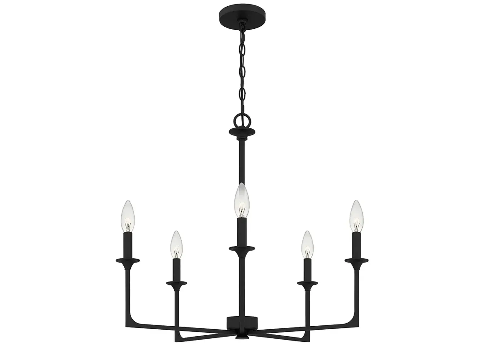 Prescott 5-Light Matte Black Chandelier