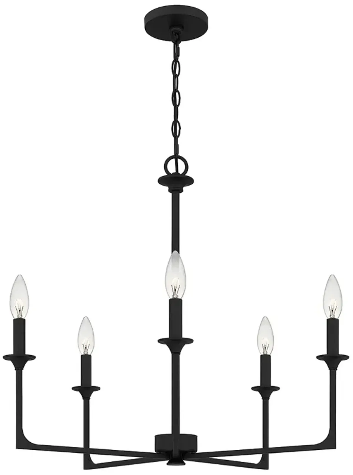 Prescott 5-Light Matte Black Chandelier