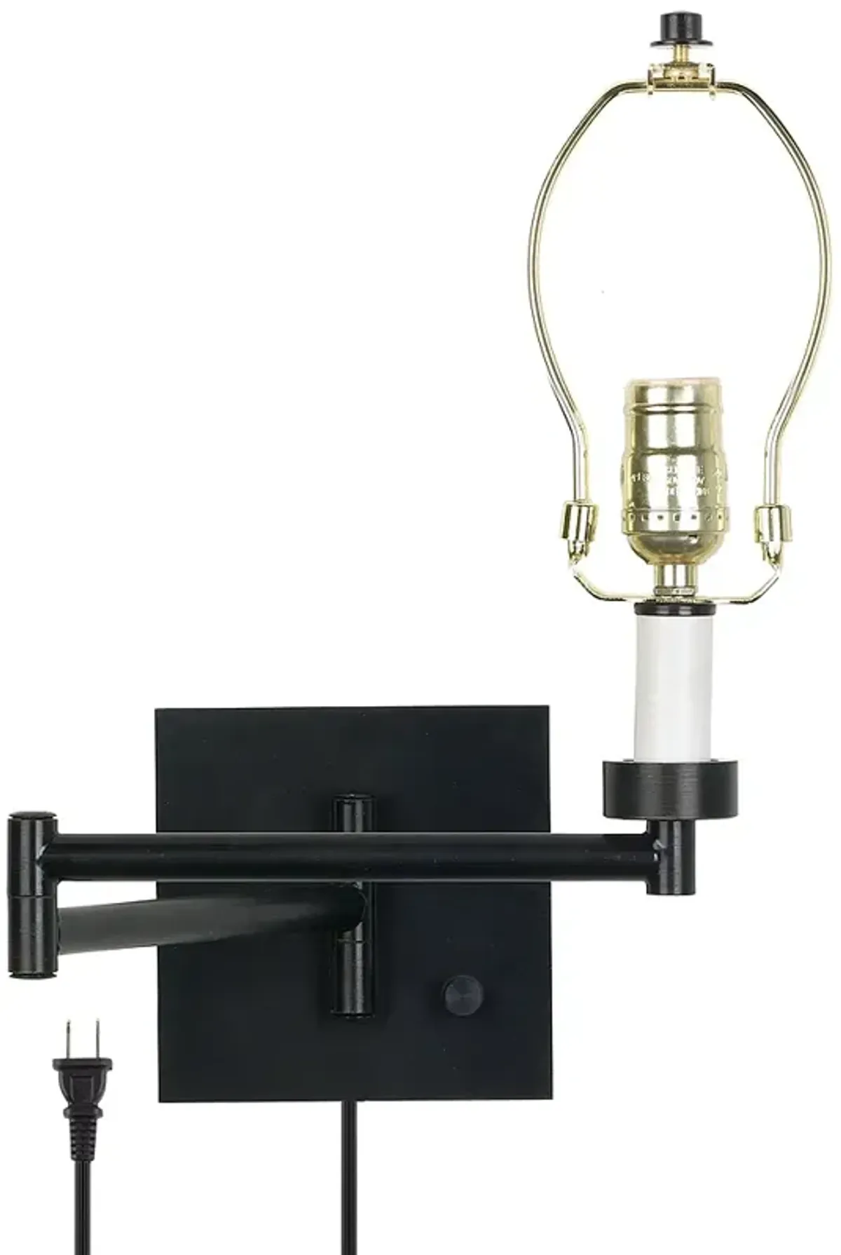 Alta Espresso Plug-in Swing Arm Wall Light - Base Only