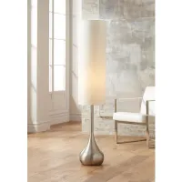 Possini Euro Moderne Droplet 62" High Brushed Nickel Floor Lamp