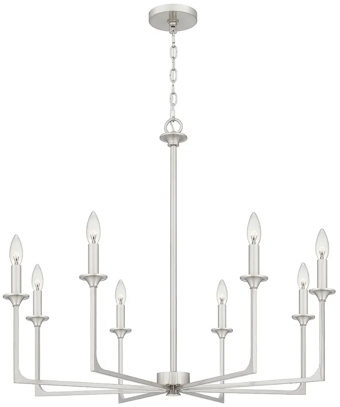 Prescott 8-Light Brushed Nickel Chandelier