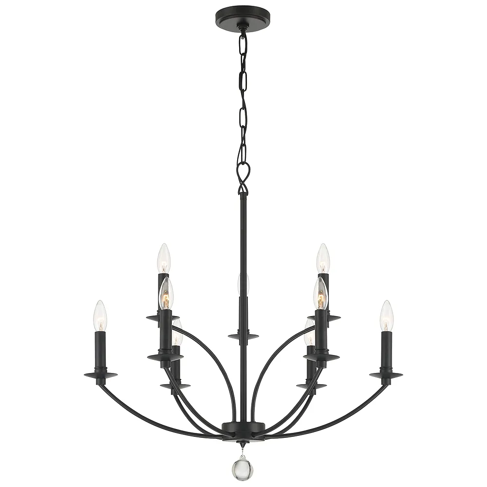 Mila 9 Light Black Chandelier