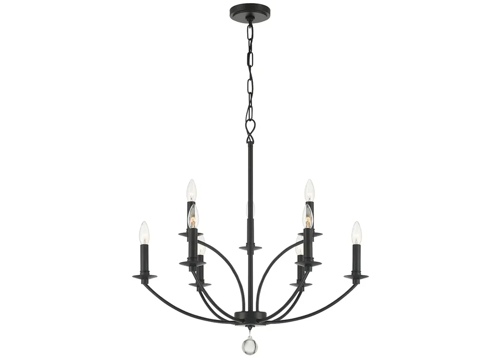 Mila 9 Light Black Chandelier