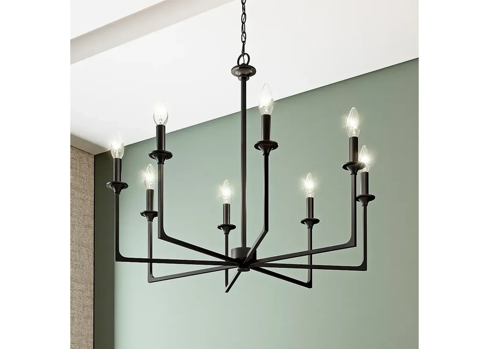 Prescott 8-Light Matte Black Chandelier