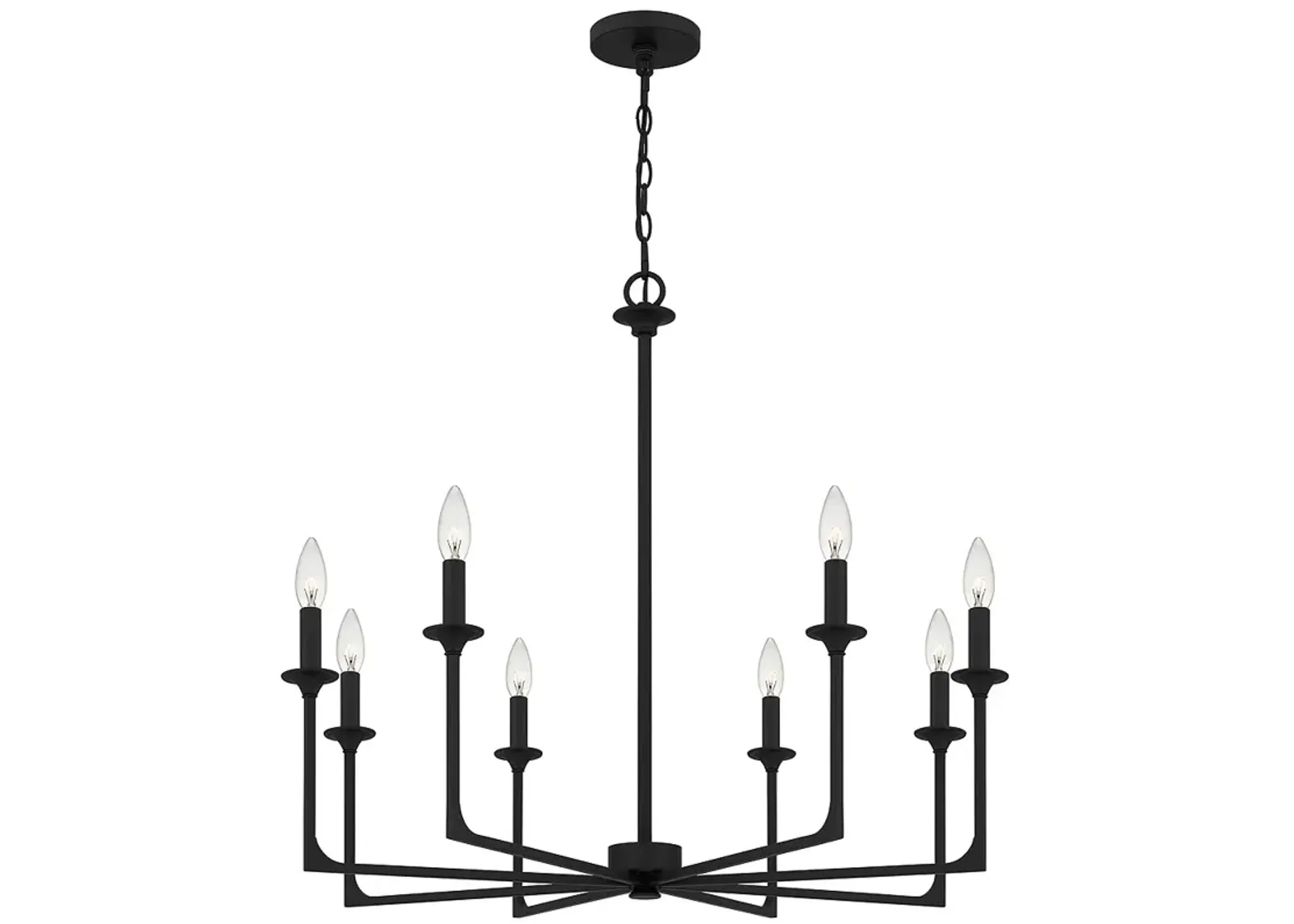 Prescott 8-Light Matte Black Chandelier