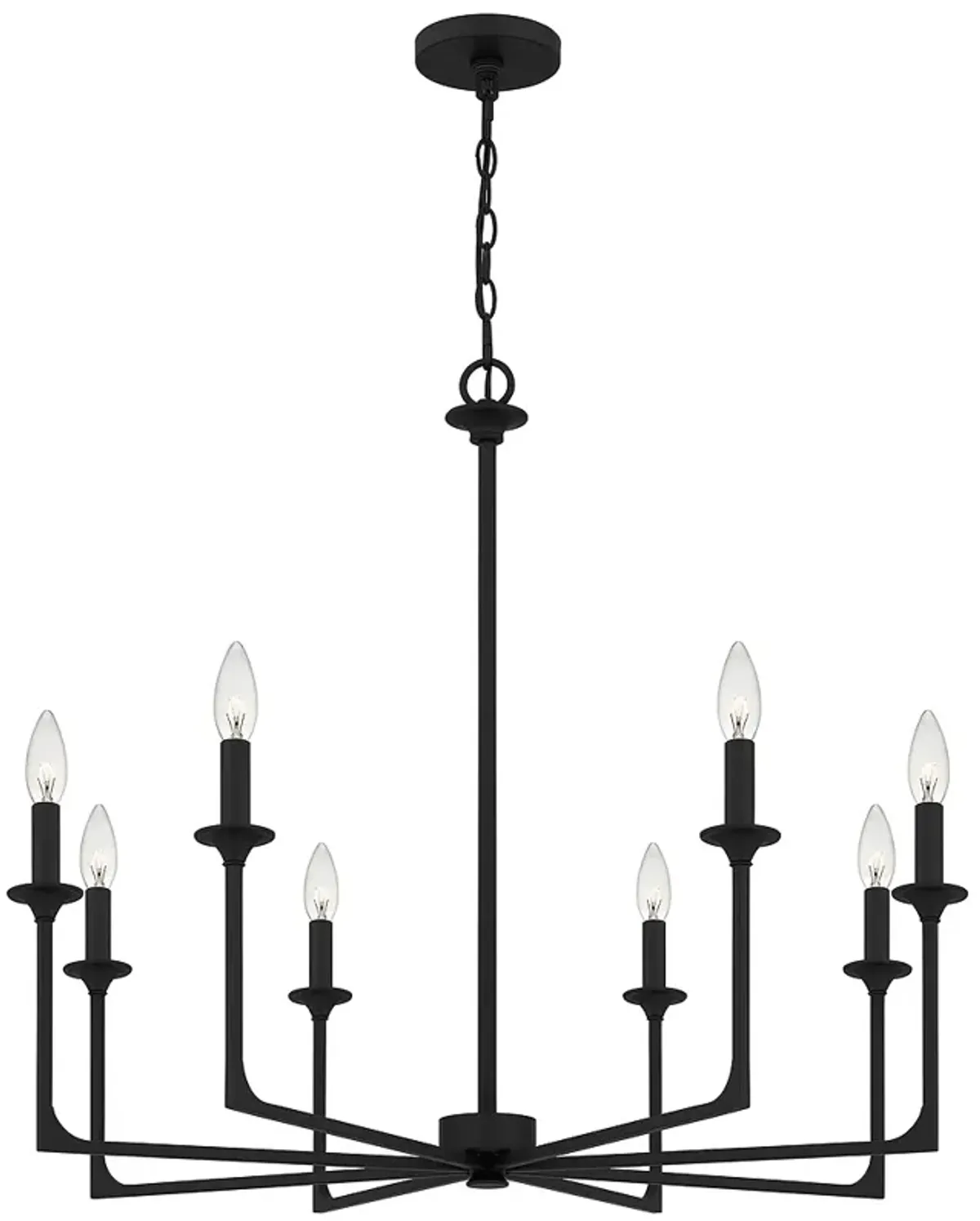 Prescott 8-Light Matte Black Chandelier