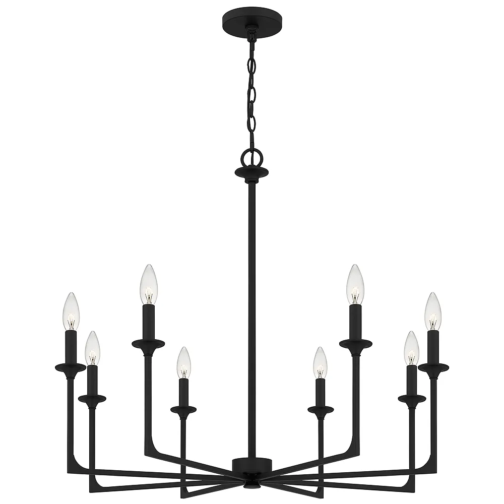 Prescott 8-Light Matte Black Chandelier