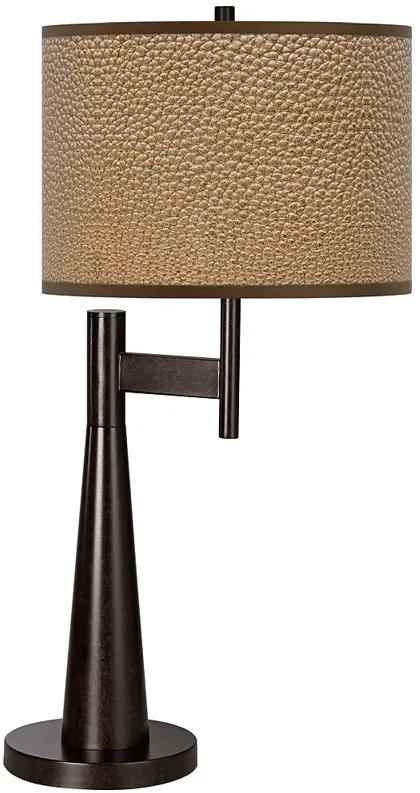 Giclee Glow Novo 30 3/4" Simulated Leatherette Shade Bronze Table Lamp