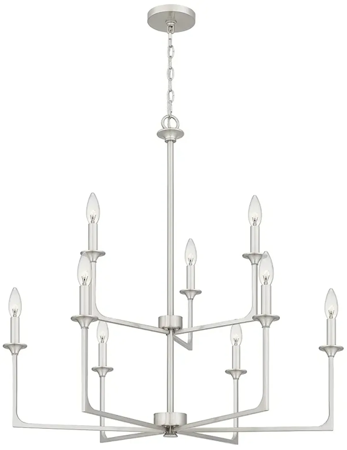 Prescott 9-Light Brushed Nickel Chandelier