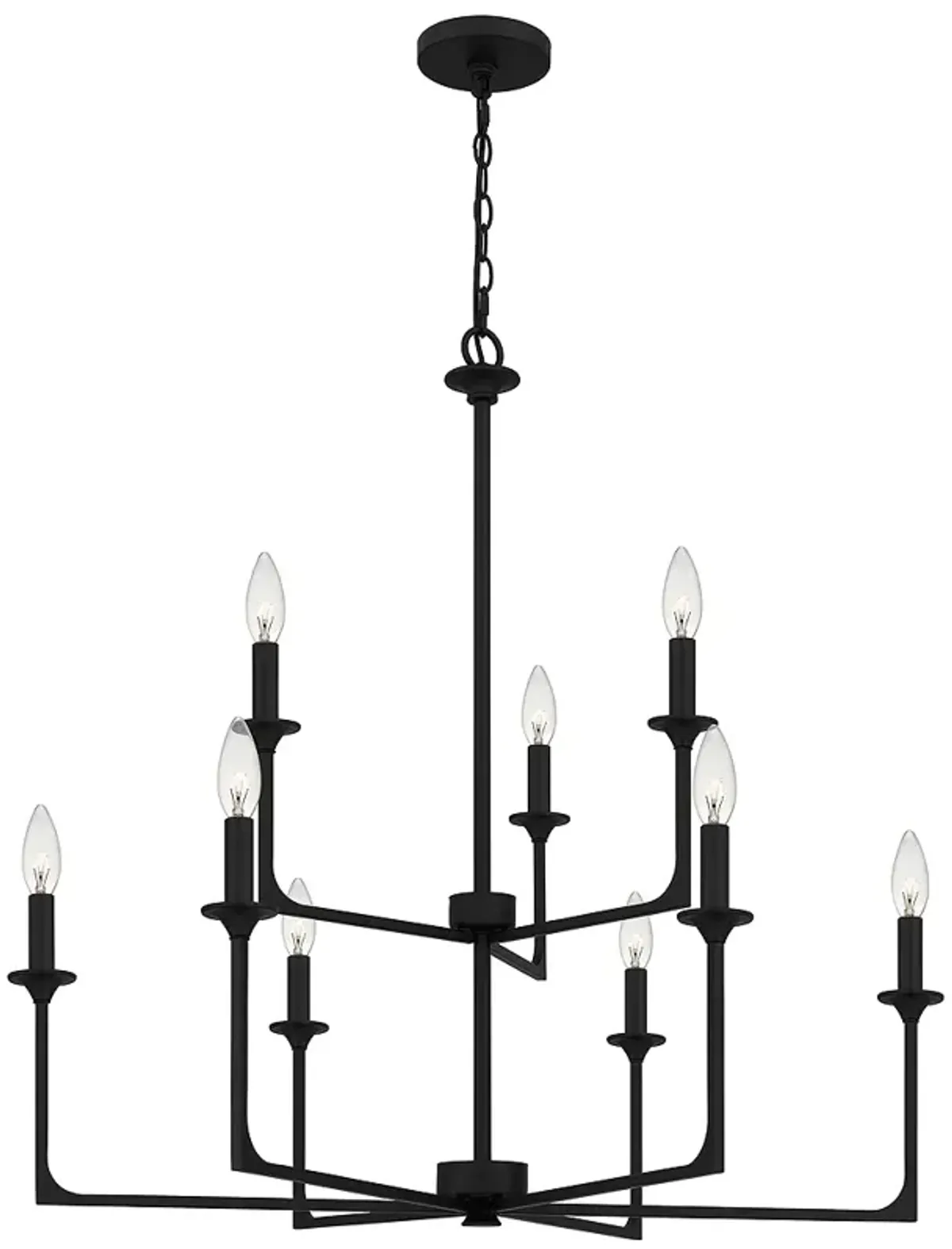 Prescott 9-Light Matte Black Chandelier