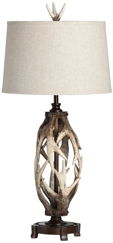 Crestview Collection Ramsey Antler Resin Table Lamp