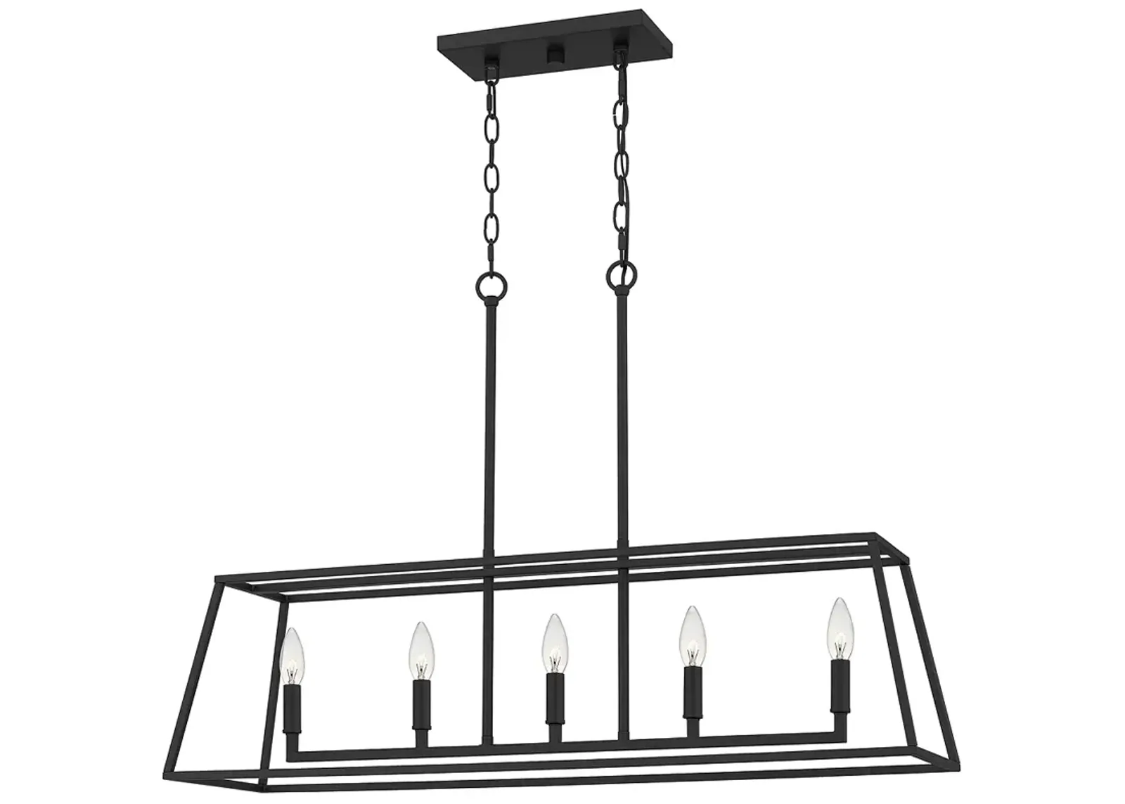 Prescott 5-Light Matte Black Island Light