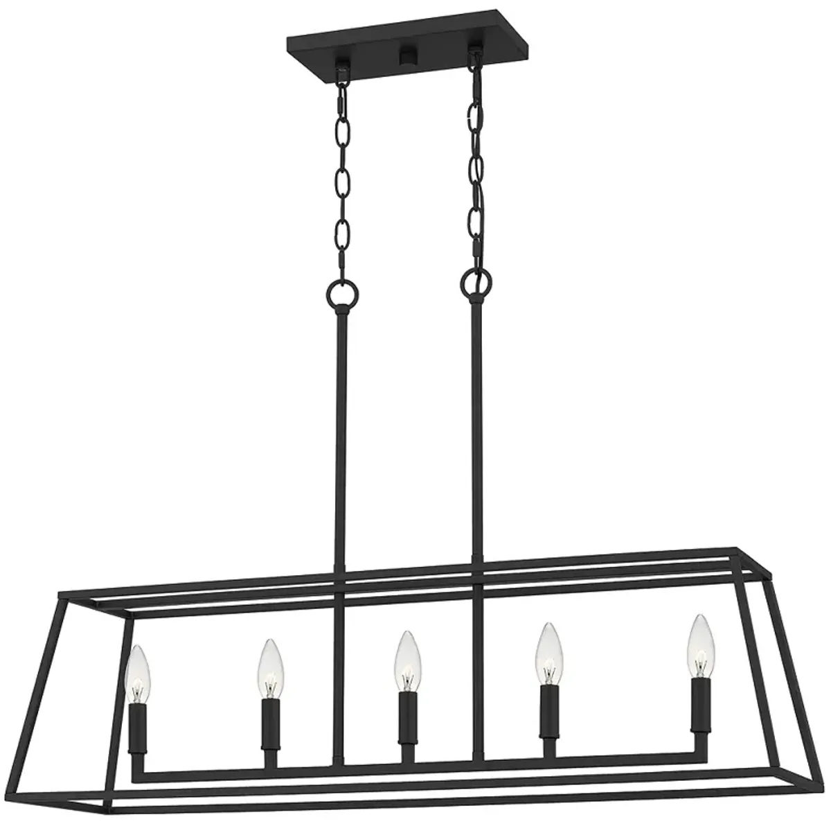 Prescott 5-Light Matte Black Island Light