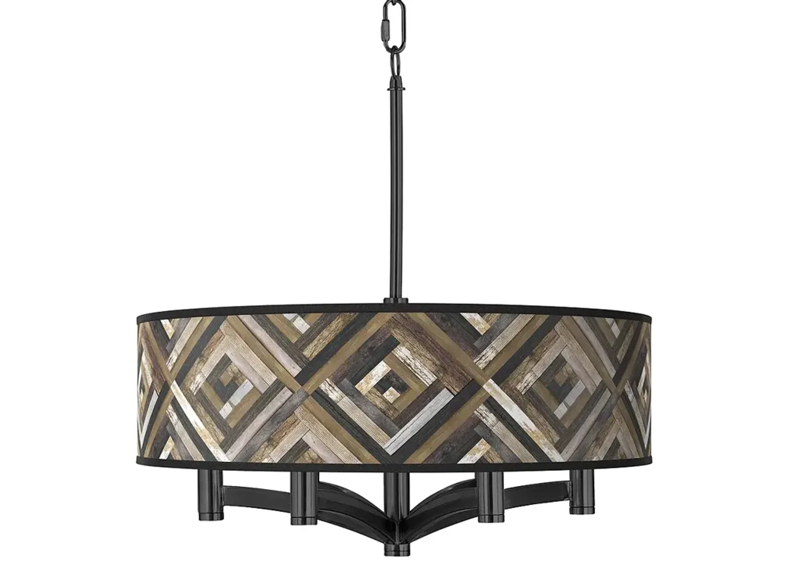 Woodwork Diamonds Ava 6-Light Black Pendant Chandelier