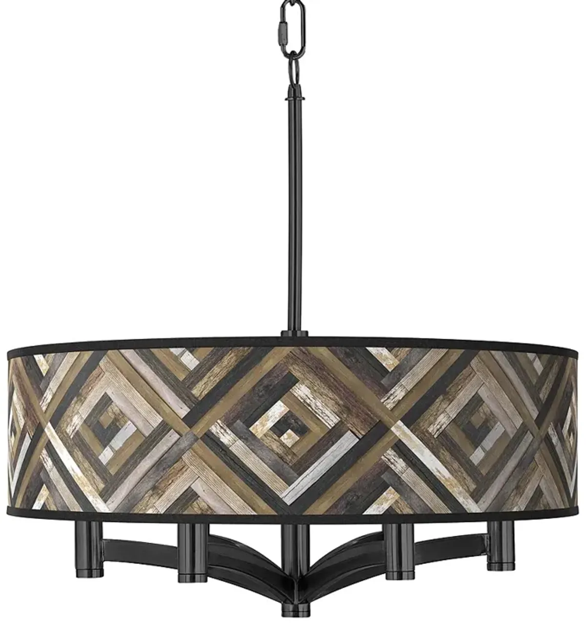 Woodwork Diamonds Ava 6-Light Black Pendant Chandelier