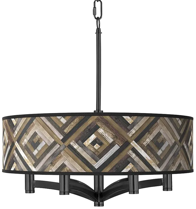 Woodwork Diamonds Ava 6-Light Black Pendant Chandelier