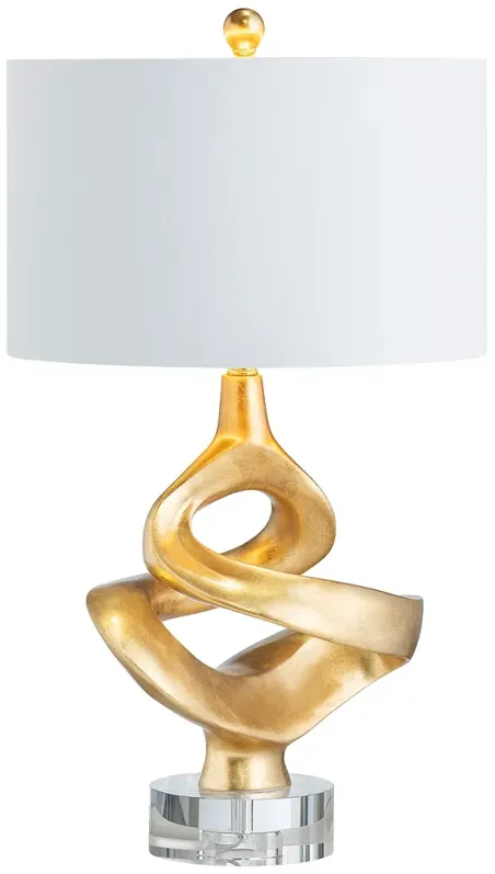 Crestview Collection Curren 30 1/2" Modern Sculptural Gold Table Lamp