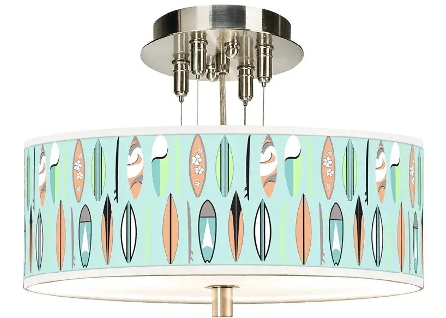 Retro Surf Giclee 14" Wide Ceiling Light