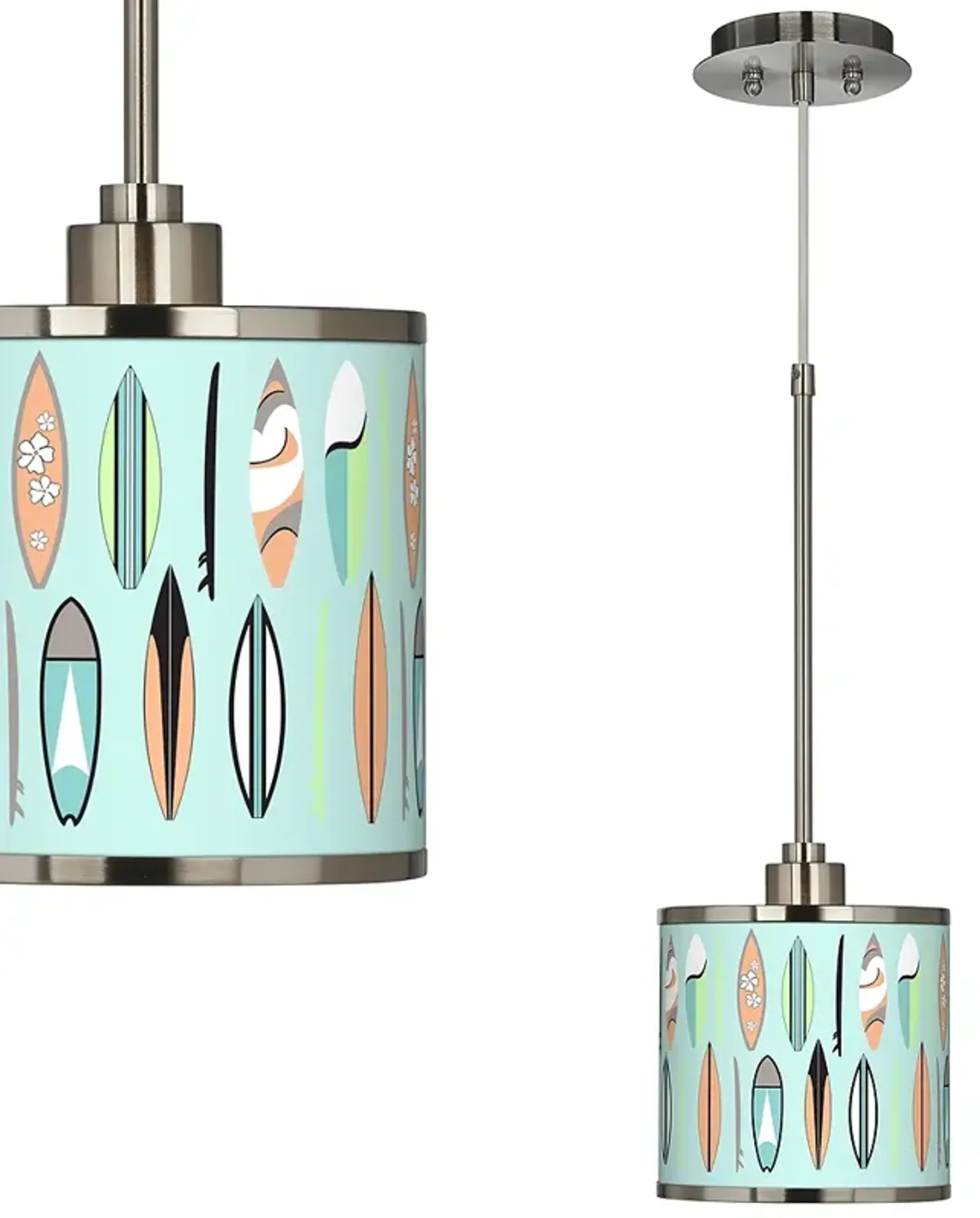 Retro Surf Giclee Glow Mini Pendant Light