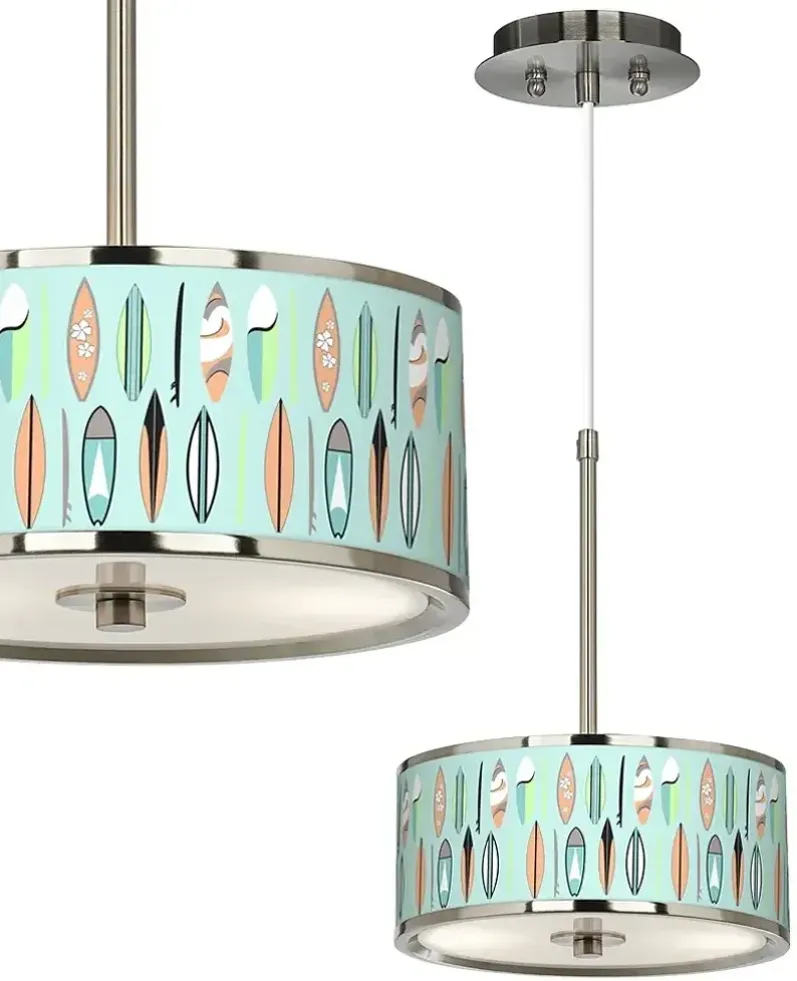 Retro Surf Giclee Glow 10 1/4" Wide Pendant Light