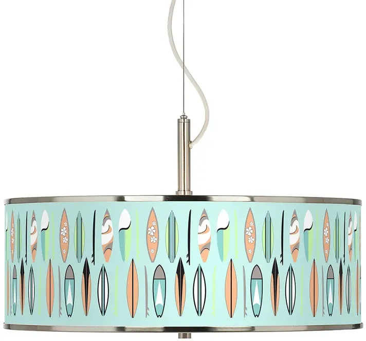 Retro Surf Giclee Glow 20" Wide Pendant Light