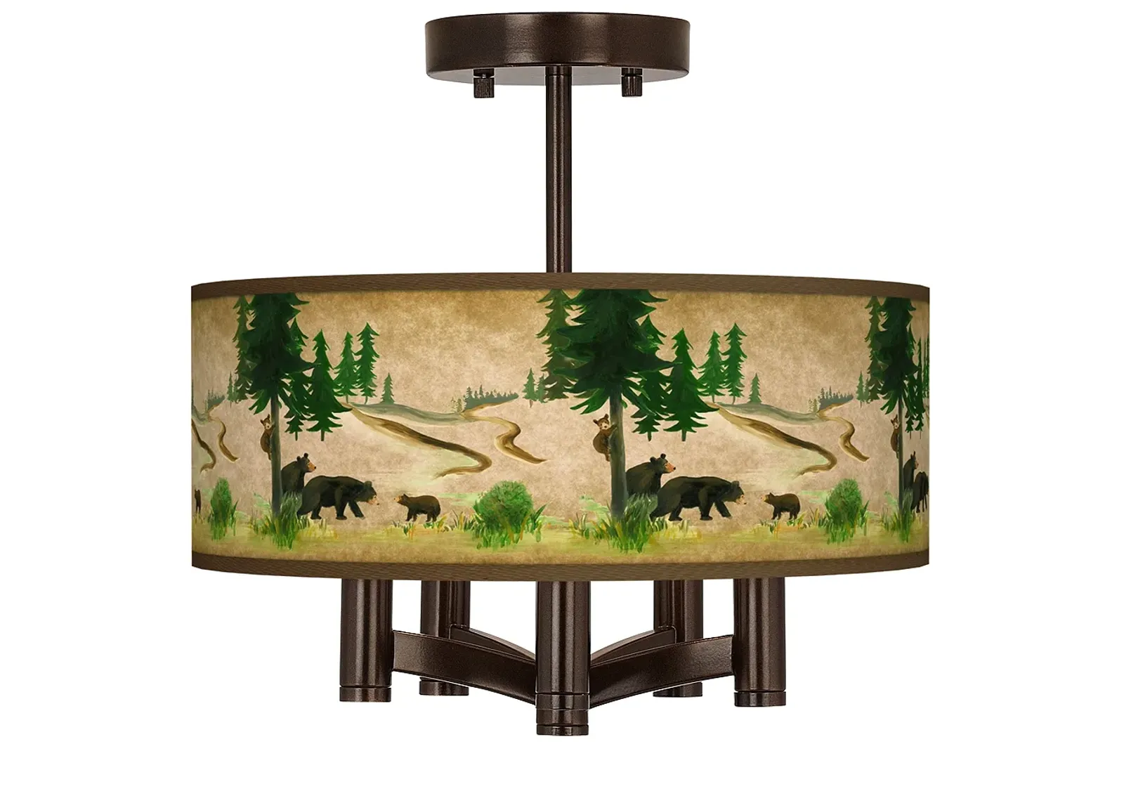 Bear Lodge Ava 5-Light Bronze Ceiling Light