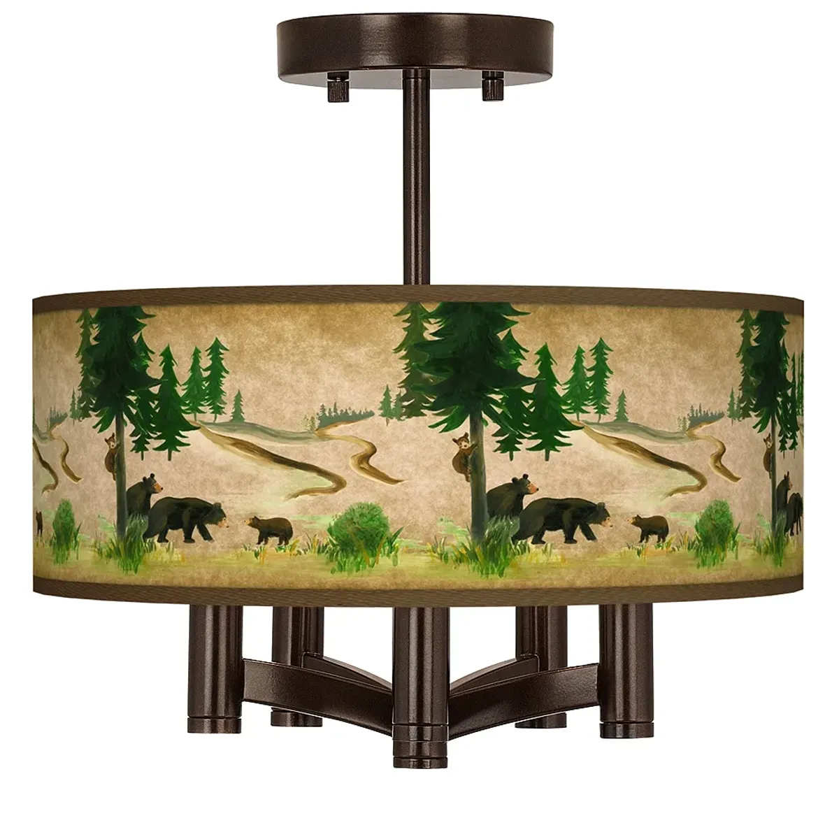 Bear Lodge Ava 5-Light Bronze Ceiling Light