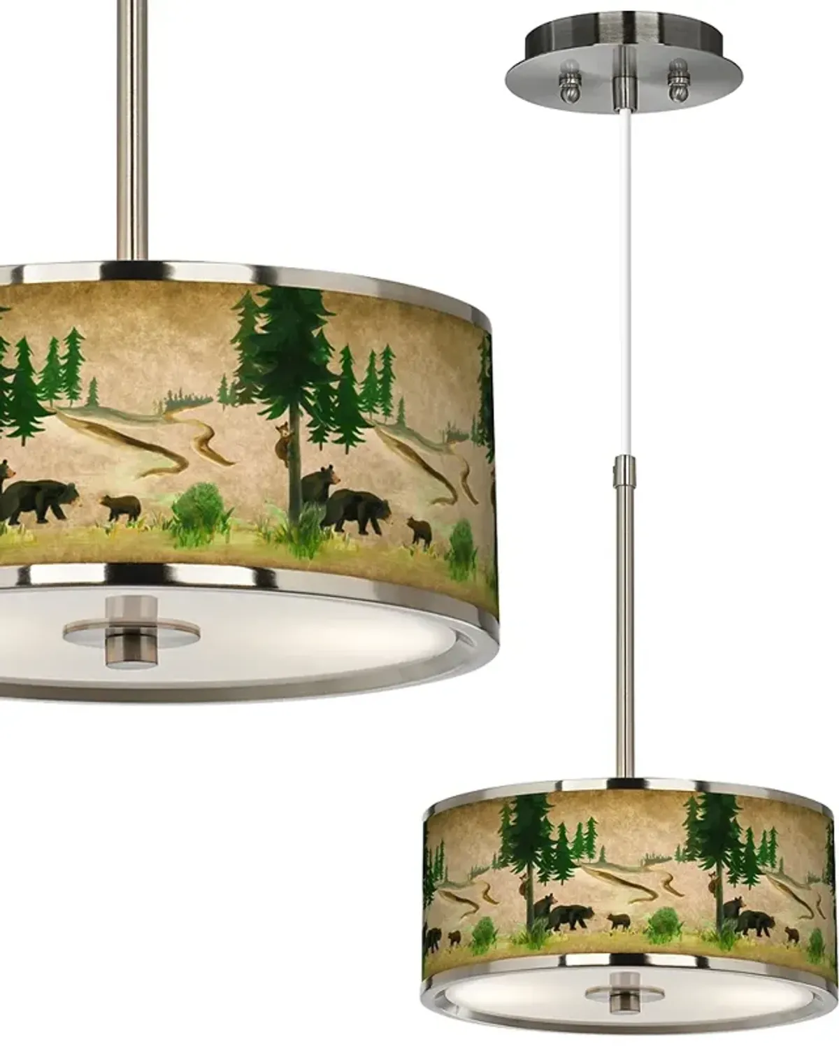 Bear Lodge Giclee Glow 10 1/4" Wide Pendant Light