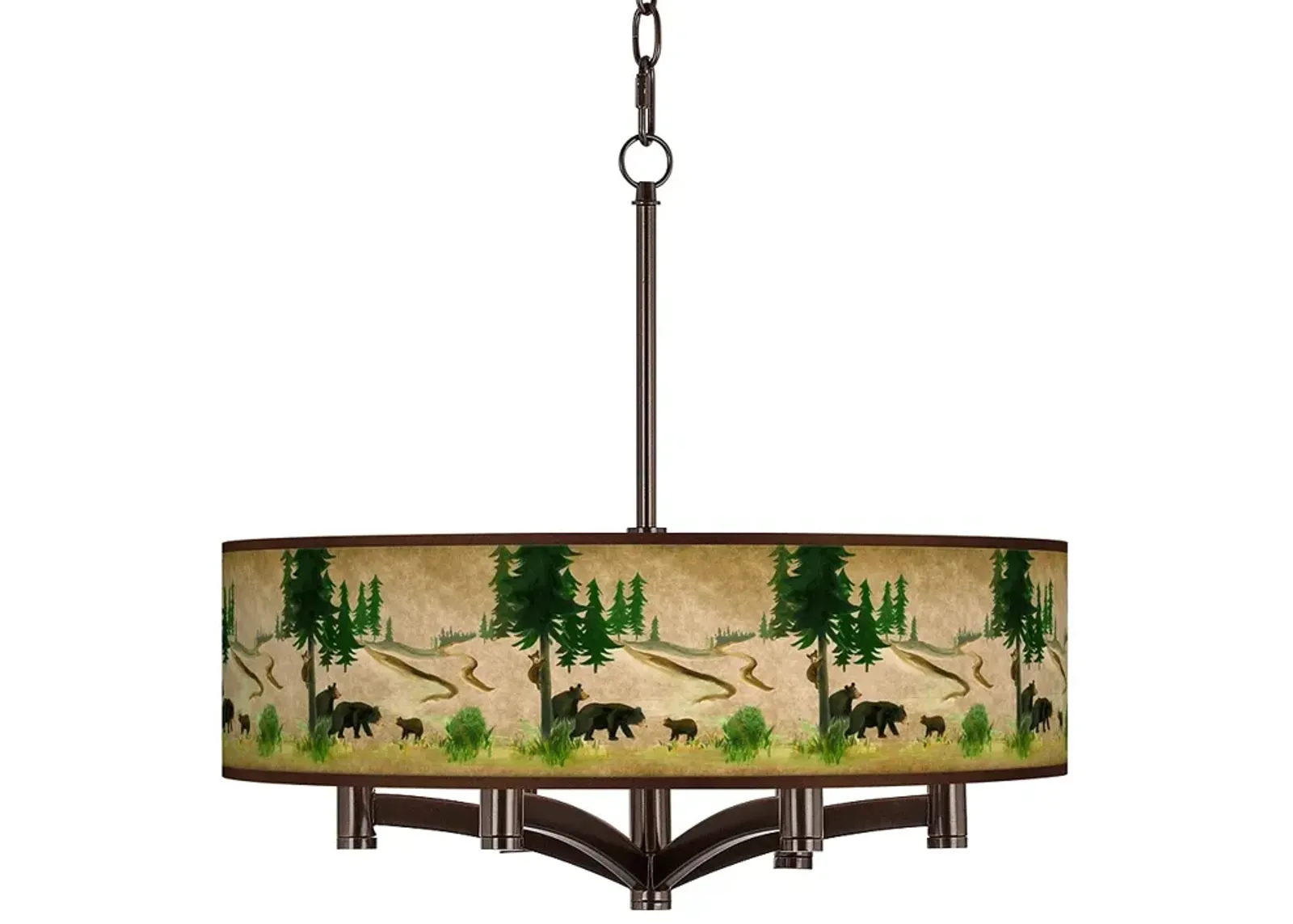 Bear Lodge Ava 6-Light Bronze Pendant Chandelier