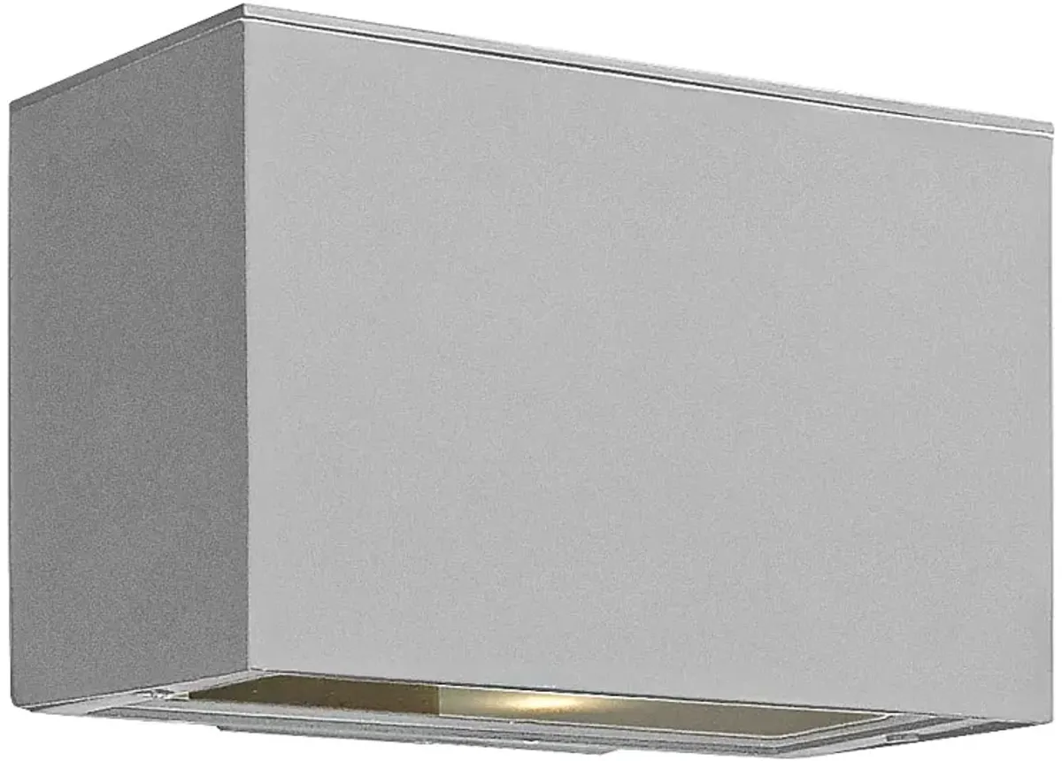 Atlantis 6" High Titanium Integrated LED Outdoor Wall Light