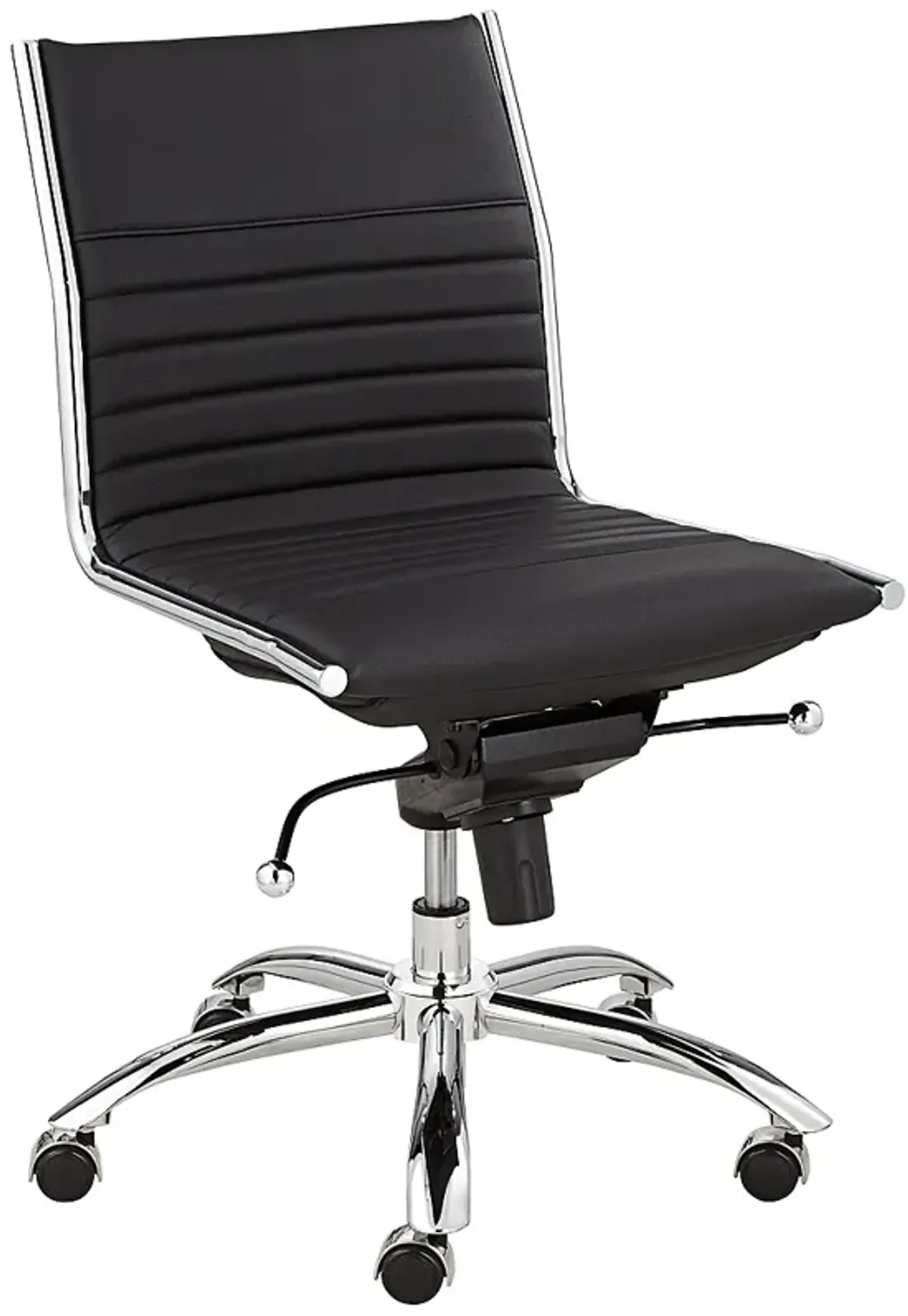 Kirk Low Back Armless Black Office Chair