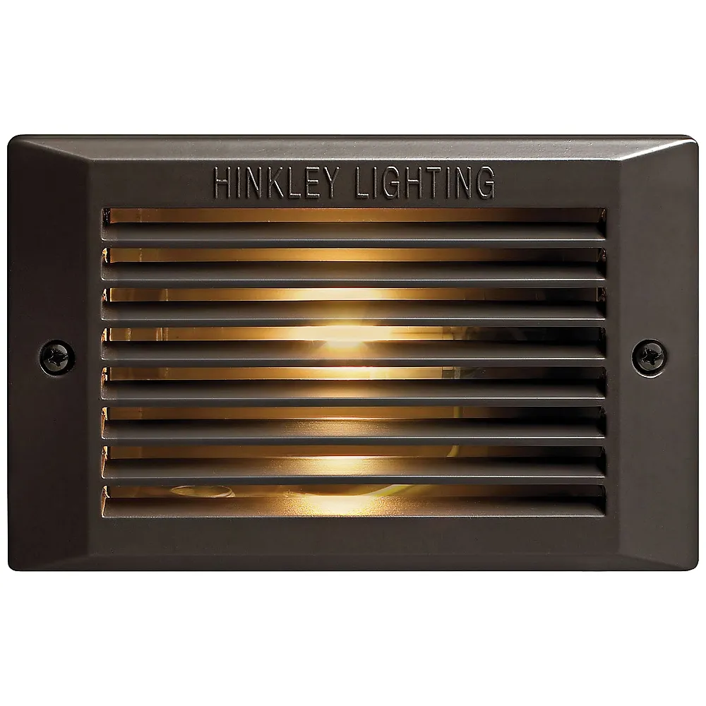 Hinkley 7 1/2" Rectangular Bronze Outdoor LED Step Light