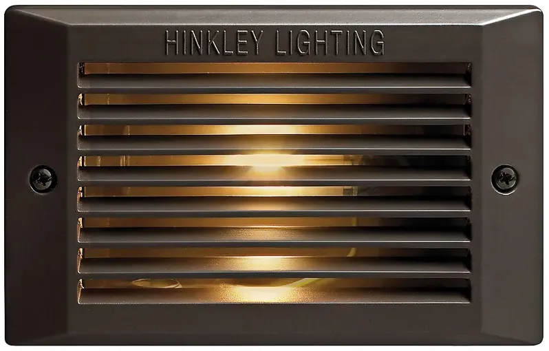 Hinkley 7 1/2" Rectangular Bronze Outdoor LED Step Light