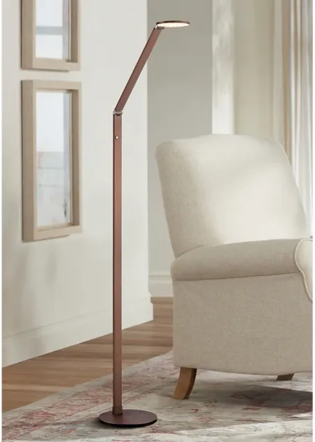 Possini Euro Magnum Adjustable Height French Bronze Task LED Floor Lamp