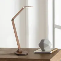 Possini Euro Magnum French Bronze Finish Adjustable LED Desk Lamp