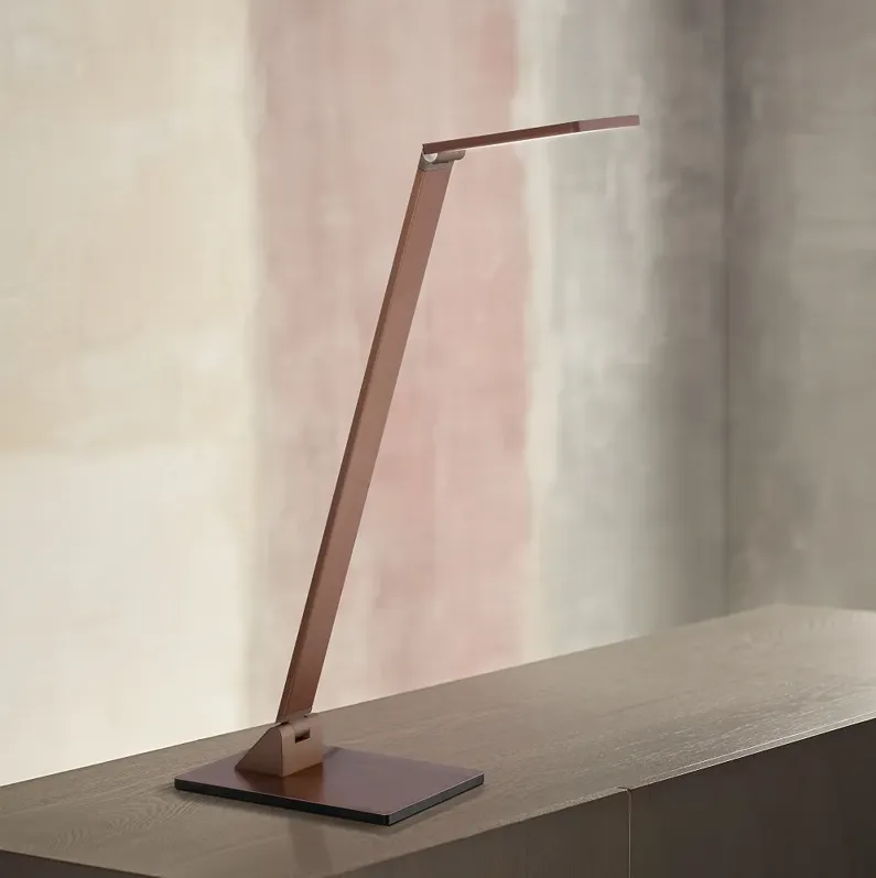 Possini Euro Bentley French Bronze LED Modern Adjustable Desk Lamp