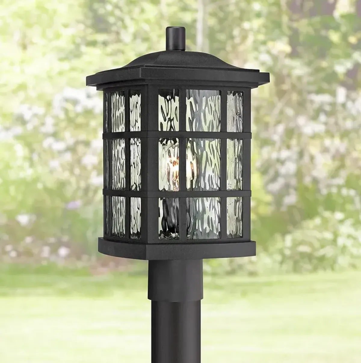 Quoizel Stonington 16 1/2" Matte Black Outdoor Post Light