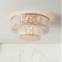 Vienna Full Spectrum Magnificence 16" Nickel and Crystal Ceiling Light