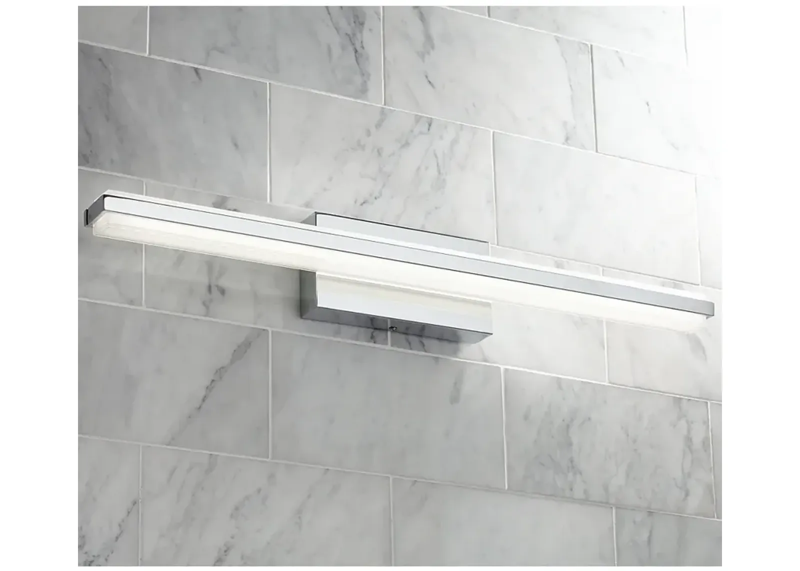 Possini Euro Eloe Chrome 31 1/4" Wide Linear LED Bath Light