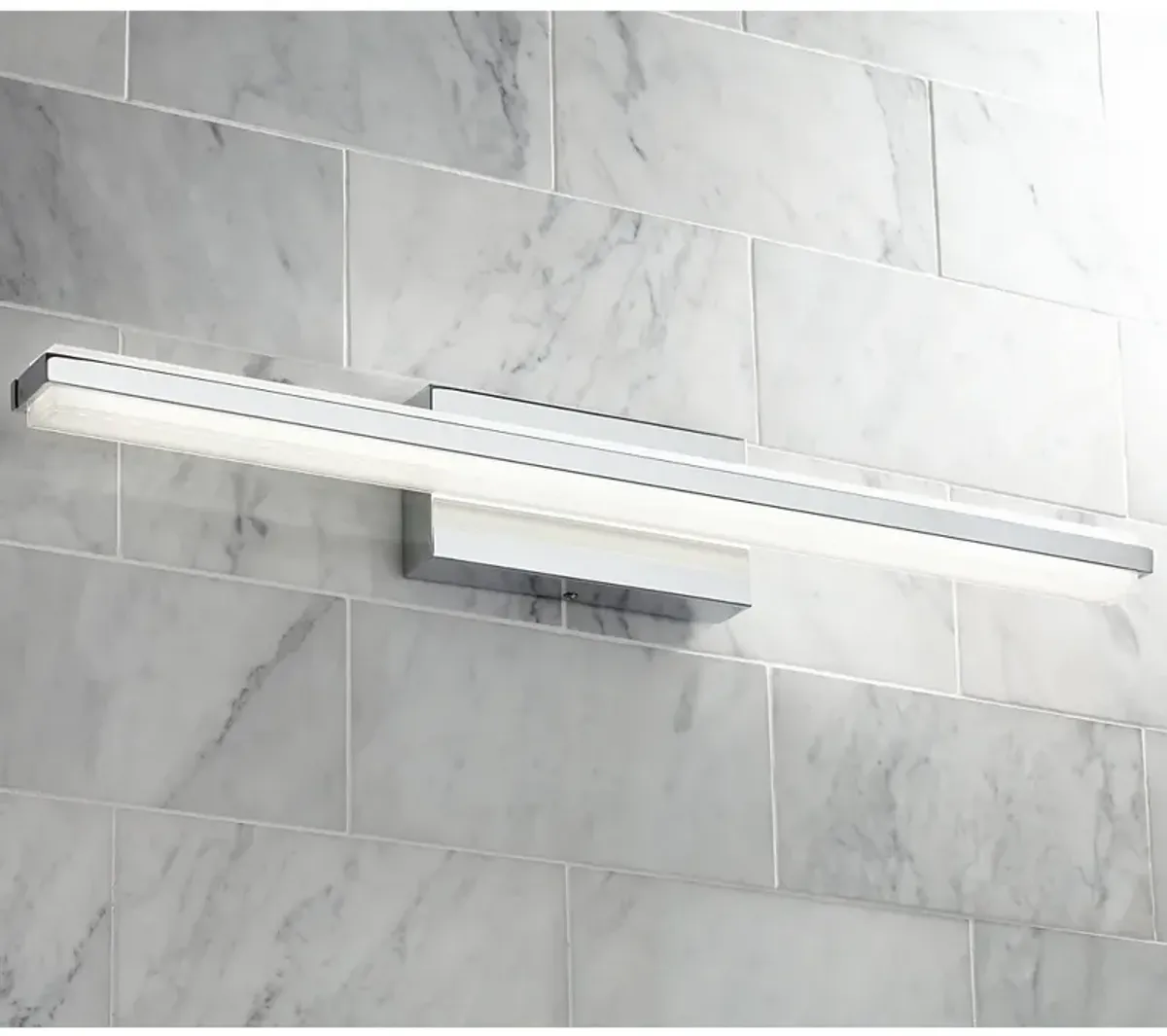 Possini Euro Eloe Chrome 31 1/4" Wide Linear LED Bath Light